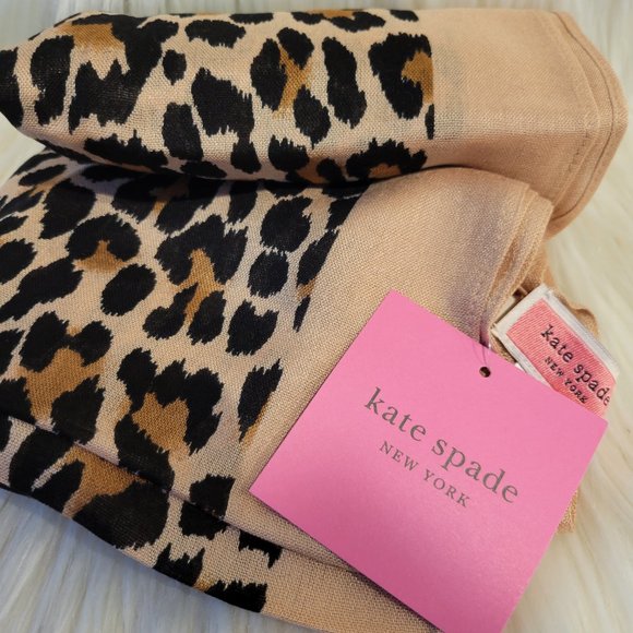 Kate Spade Leopard Print Scarf